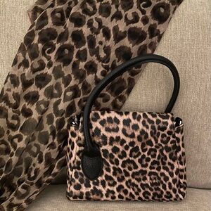 Cato faux leather leopard crossbody/top handle bag